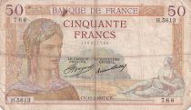 France 50 Francs Ceres - 11-02-1937 - Serial H.5613