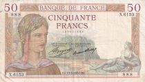 France 50 Francs Cérès - 13-05-1937 - Série X.6153