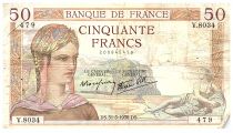 France 50 Francs Ceres - 15.04.1937 - Serial N.5990 - Fay.18.11