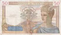 France 50 Francs Ceres - 16-02-1939 - Serial X.9704
