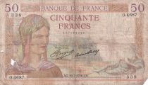 France 50 Francs Cérès - 16-07-1936 - Serial O.4687
