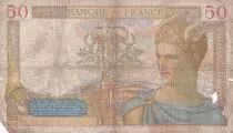 France 50 Francs C&eacute;r&egrave;s - 16-07-1936 - Serial O.4687
