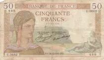 France 50 Francs Cérès - 19-12-1935 - Série U.3662
