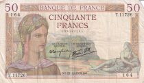 France 50 Francs Cérès - 21-12-1939 - Série T.11726