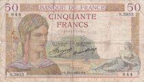 France 50 Francs Cérès - 25.03.1937 - Serial S.5953