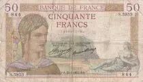 France 50 Francs Cérès - 25.03.1937 - Serial S.5953