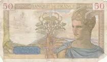 France 50 Francs Ceres - 28-04-1938 - Serial J.8131