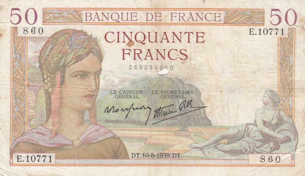 france-50-francs-ceres--10-08-1939--seri