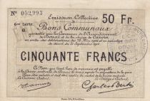 France 50 Francs Douai Commune - 1916