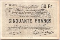 France 50 Francs Douai Commune - 1916