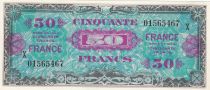France 50 Francs French flag - 1944 - Serial X - UNC