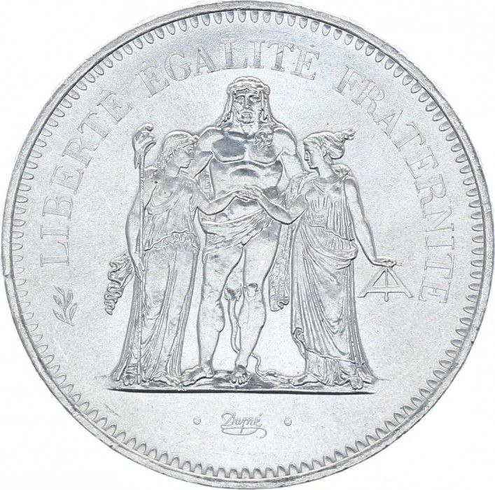 10 coins 50 francs hercules silver a saisir spl/fdc 