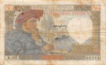 France 50 Francs Jacques Coeur - 02-10-1941 Série K.125 - TB+