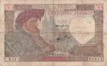 France 50 Francs Jacques Coeur - 05-09-1940 - S&eacute;rie X.13