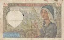 France 50 Francs Jacques Coeur - 05-12-1940 - Serial N.27