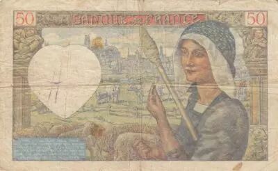 France 50 Francs Jacques Coeur - 05-12-1940 - S�rie K.27