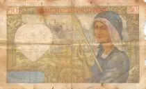 France 50 Francs Jacques Coeur - 05-12-1940 Serial C.27 - VG+