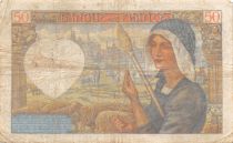 France 50 Francs Jacques Coeur - 05-12-1940 Serial D.27 - F to VF