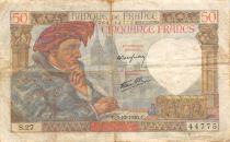 France 50 Francs Jacques Coeur - 05-12-1940 Série S.27 - PTTB