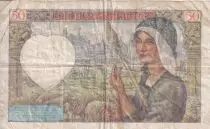 France 50 Francs Jacques Coeur - 08-01-1942 - Serial R.162 - P.93