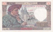 France 50 Francs Jacques Coeur - 08-01-1942 - Série U.163