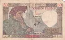 France 50 Francs Jacques Coeur - 11.09.1941 -  Serial A.117