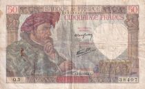 France 50 Francs Jacques Coeur - 13-06-1940 - Serial Q.3 - VG to F - P.93