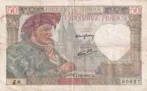 France 50 Francs Jacques Coeur - 13-06-1940 - Serial Z.8