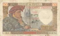 France 50 Francs Jacques Coeur - 13-06-1940 Serial X.1 - F