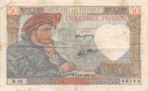 France 50 Francs Jacques Coeur - 13-06-1940 Série B.10 - TB
