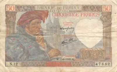 France 50 Francs Jacques Coeur - 13-06-1940 S�rie N.12 - TTB