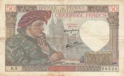 France 50 Francs Jacques Coeur - 13-06-1940 S�rie R.3