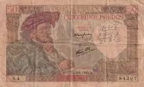 France 50 Francs Jacques Coeur - 13.06.1940 -  S&eacute;rie S.4