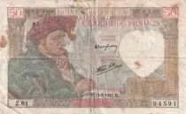 France 50 Francs Jacques Coeur - 15-05-1941 - S&eacute;rie Z.81 - F.19.11