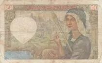 France 50 Francs Jacques Coeur - 17-07-1941 - Serial E.94
