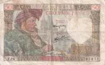 France 50 Francs Jacques Coeur - 17-07-1941 - S&eacute;rie Y.94 - TB  - F.19.12