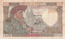 France 50 Francs Jacques Coeur - 18-12-1941- Serial E.153 - F - P.93