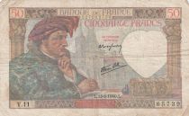France 50 Francs Jacques Coeur - 1940 to 1942 - F to VF