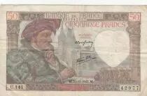 France 50 Francs Jacques Coeur - 20-11-1941- Serial U.141