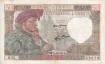France 50 Francs Jacques Coeur - 24-04-1941 - Serial D.75 - P.93