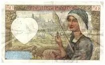 France 50 Francs Jacques Coeur - 24-04-1941 - Serial F.67-87587- F.19.09
