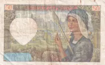 France 50 Francs Jacques Coeur - 24-04-1941 Serial T.77 - VF