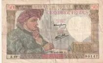 France 50 Francs Jacques Coeur - 24.04.1941 -  S&eacute;rie R.69