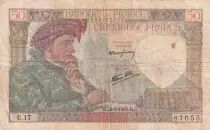 France 50 Francs Jacques Coeur - 26-09-1940 - Serial C.17