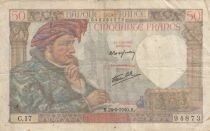 France 50 Francs Jacques Coeur - 26-09-1940 - Serial C.17