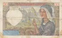 France 50 Francs Jacques Coeur - 26-09-1940 - Serial Q.16