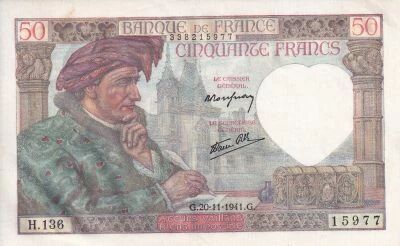 France 50 Francs Jacques C?ur - 1941