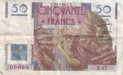 France 50 Francs Le Verrier - 20-03-1947 - S�rie Z.47