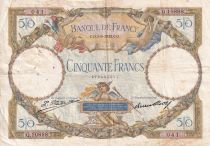 France 50 Francs Luc Olivier Merson modified - 01-09-1932 - Serial Q.10898 - Fay.16.03
