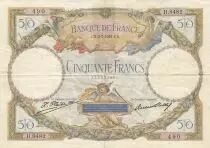 France 50 Francs Luc Olivier Merson modified - 02-07-1931 - Serial H.8482